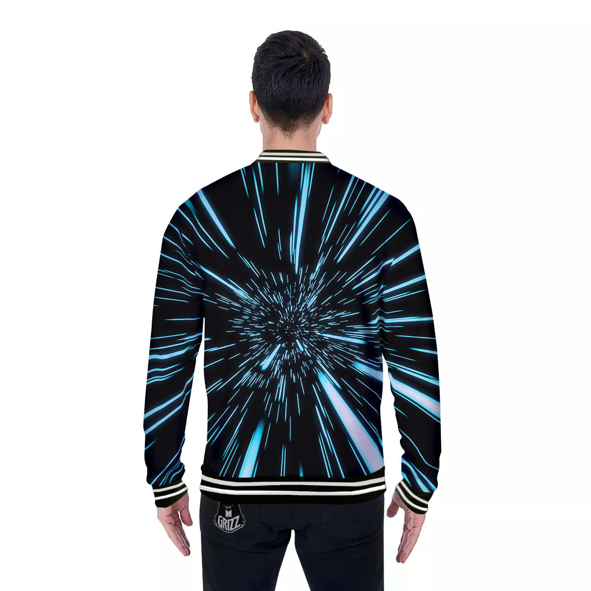 Hyperspace Galaxy Print Baseball Jacket-grizzshop