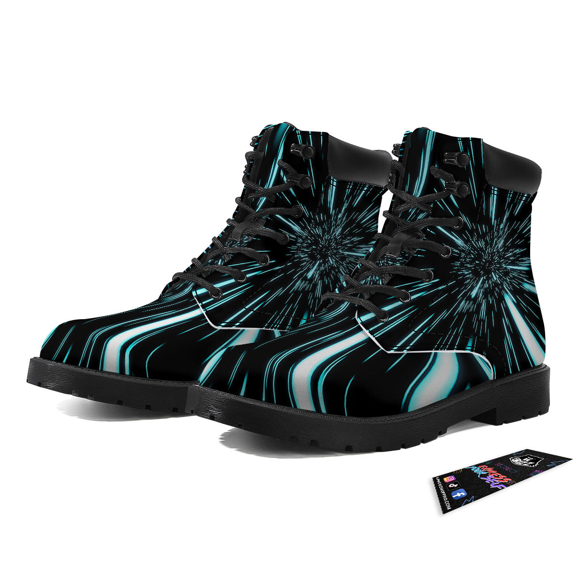 Hyperspace Galaxy Print Boots-grizzshop