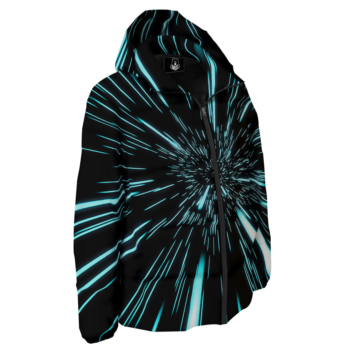 Hyperspace Galaxy Print Down Jacket-grizzshop