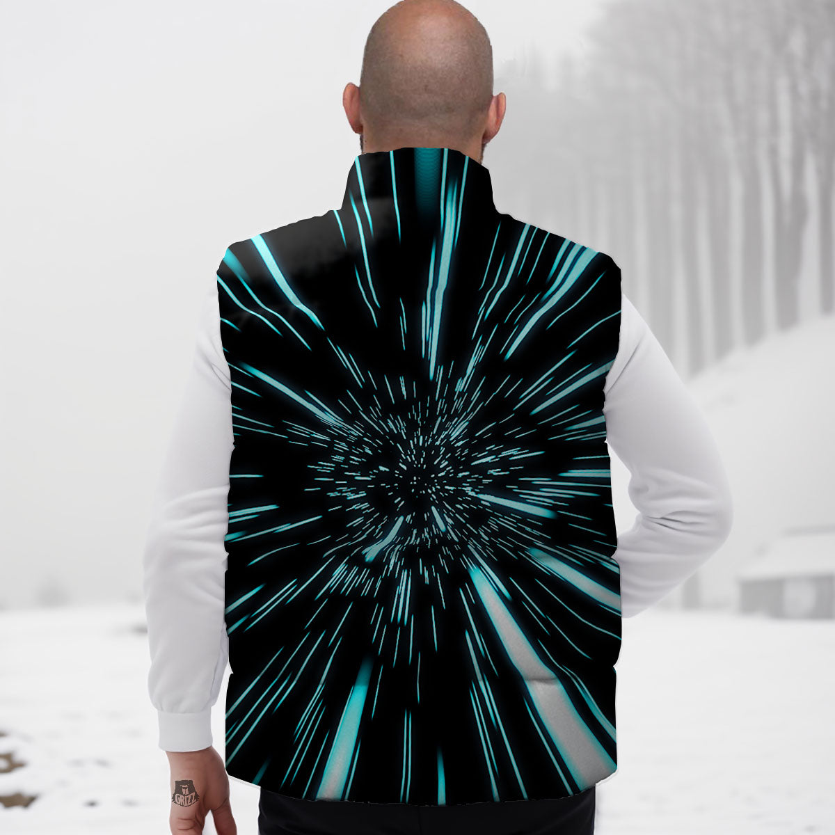 Hyperspace Galaxy Print Down Vest