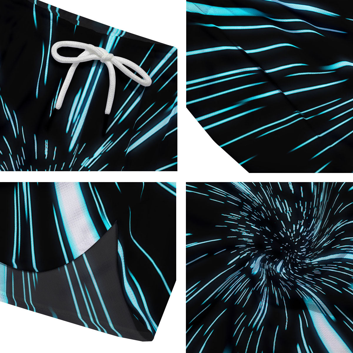 Hyperspace Galaxy Print Men's Running Shorts-grizzshop