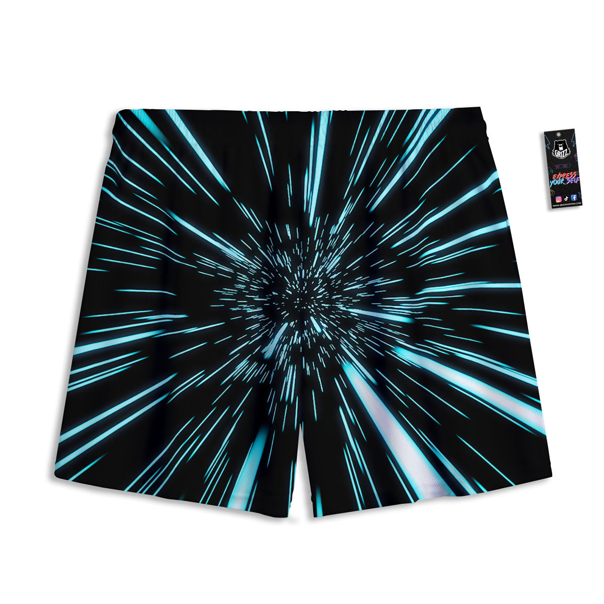 Hyperspace Galaxy Print Mesh Shorts