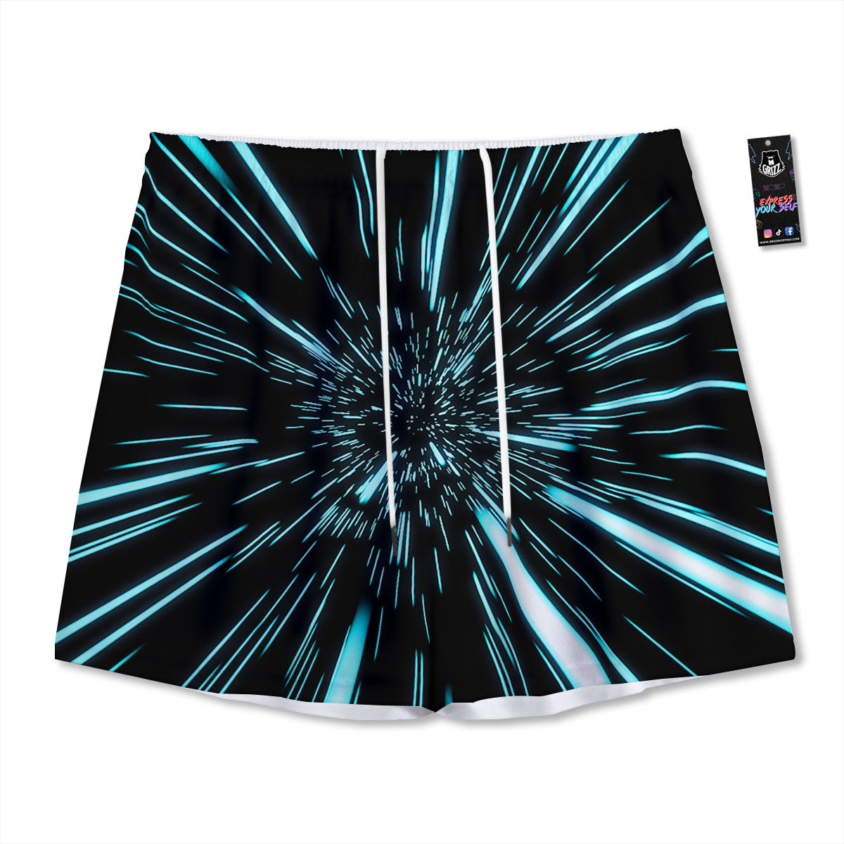 Hyperspace Galaxy Print Mesh Shorts