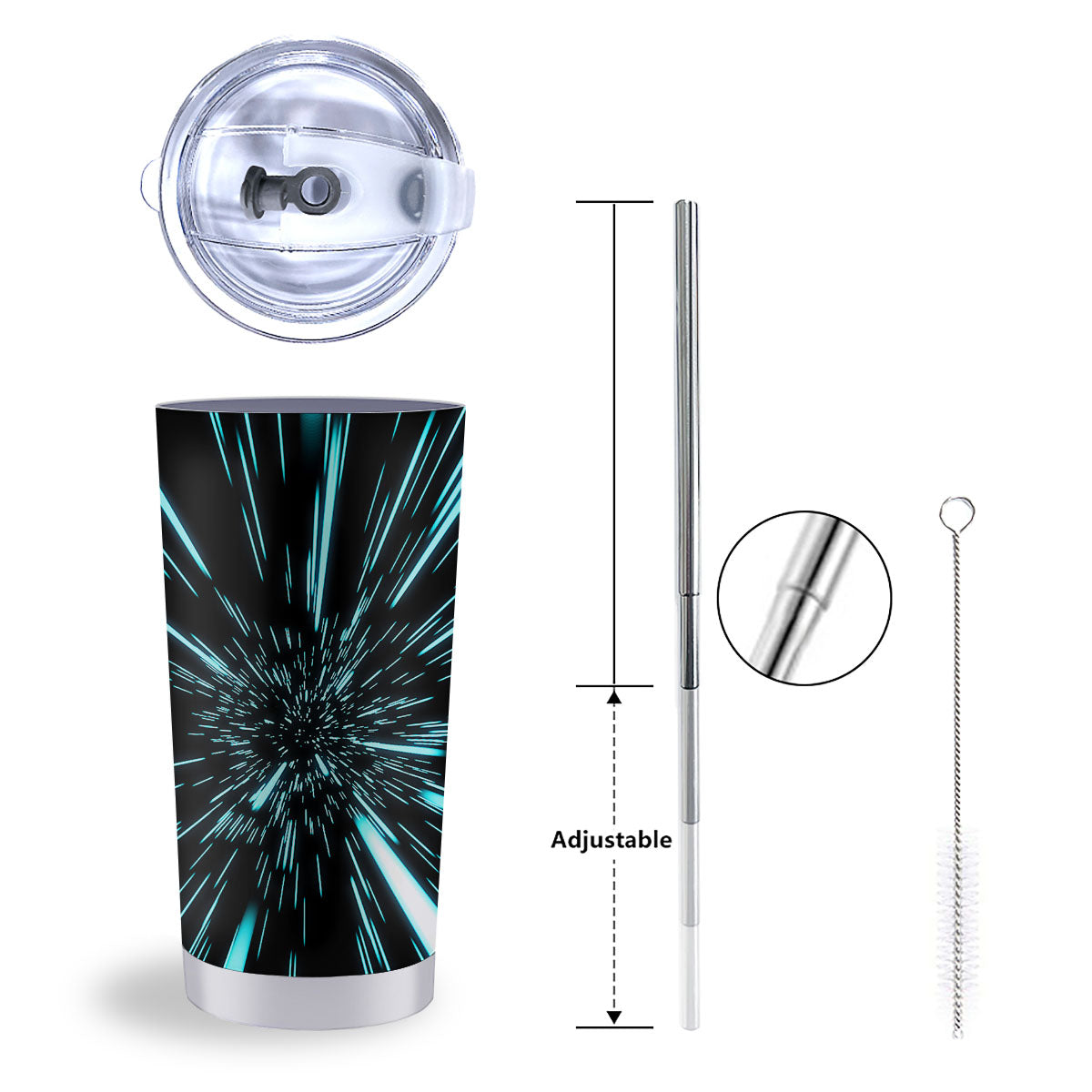 Hyperspace Galaxy Print Tumbler-grizzshop