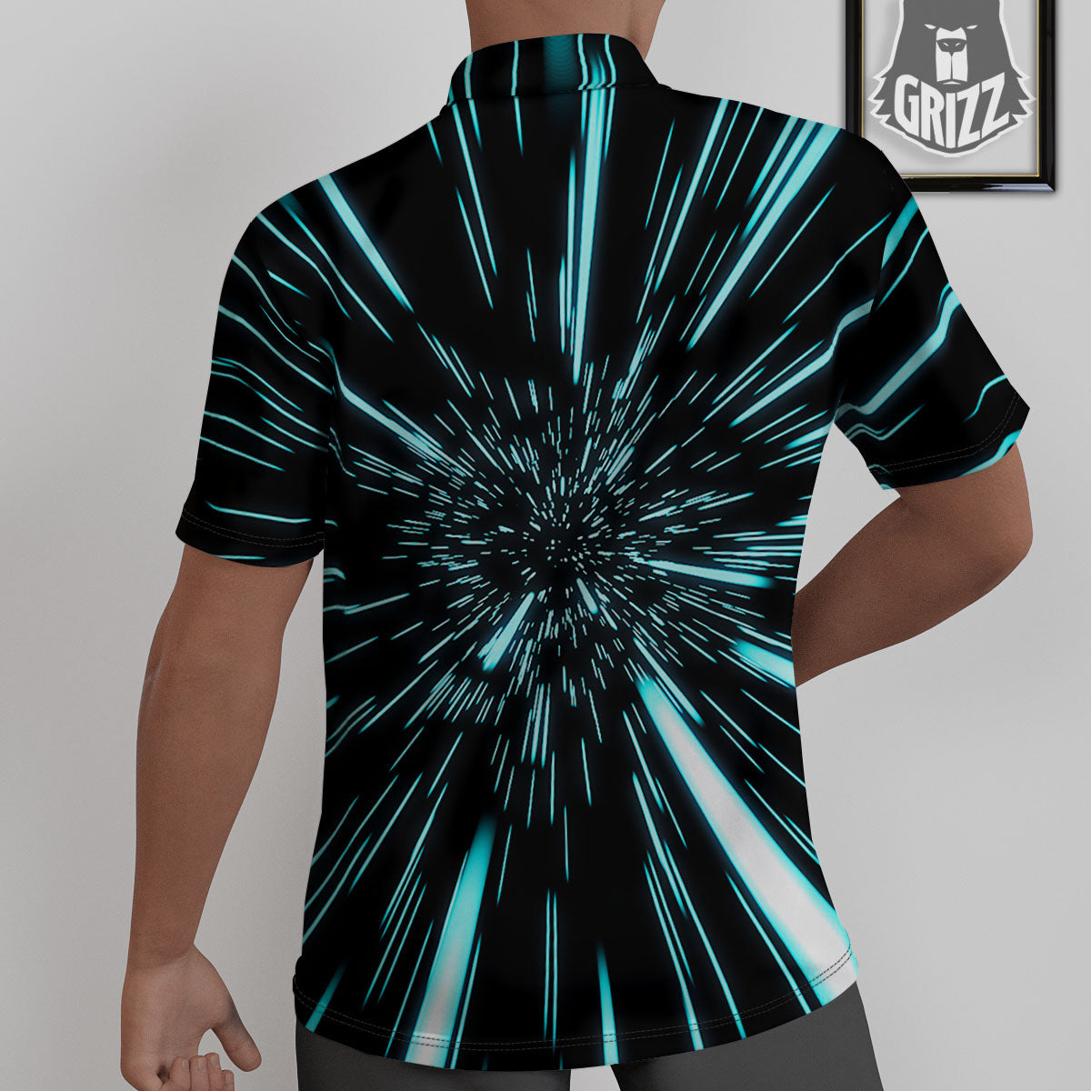 Hyperspace Galaxy Print Untucked Shirts-grizzshop