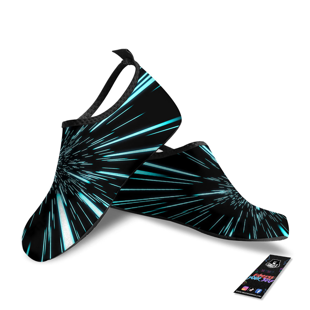 Hyperspace Galaxy Print Water Shoes-grizzshop