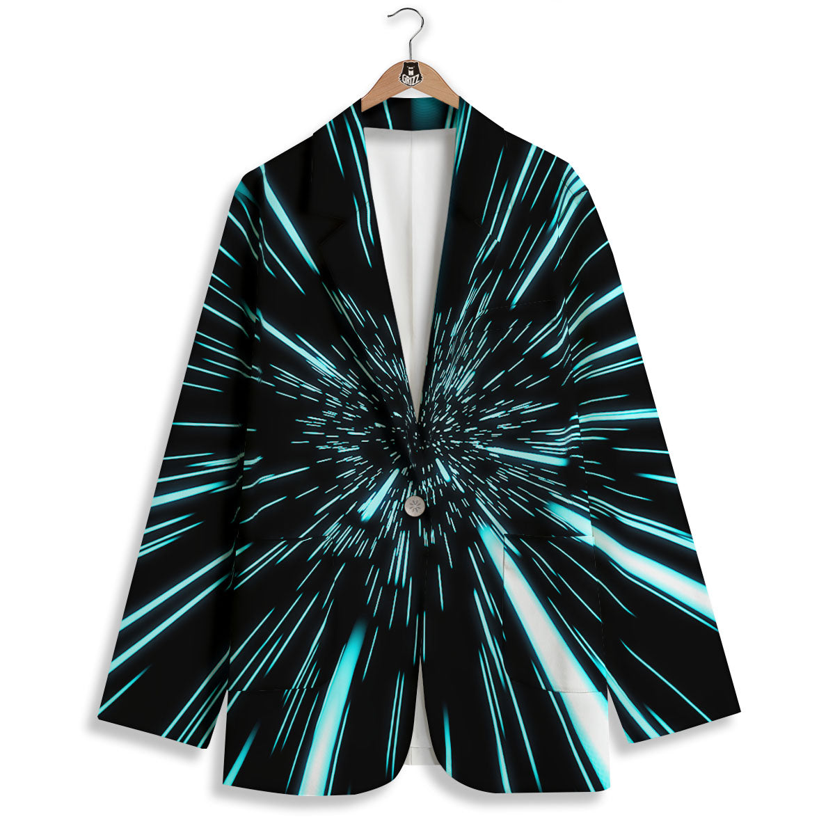 Hyperspace Galaxy Print Women's Blazer-grizzshop