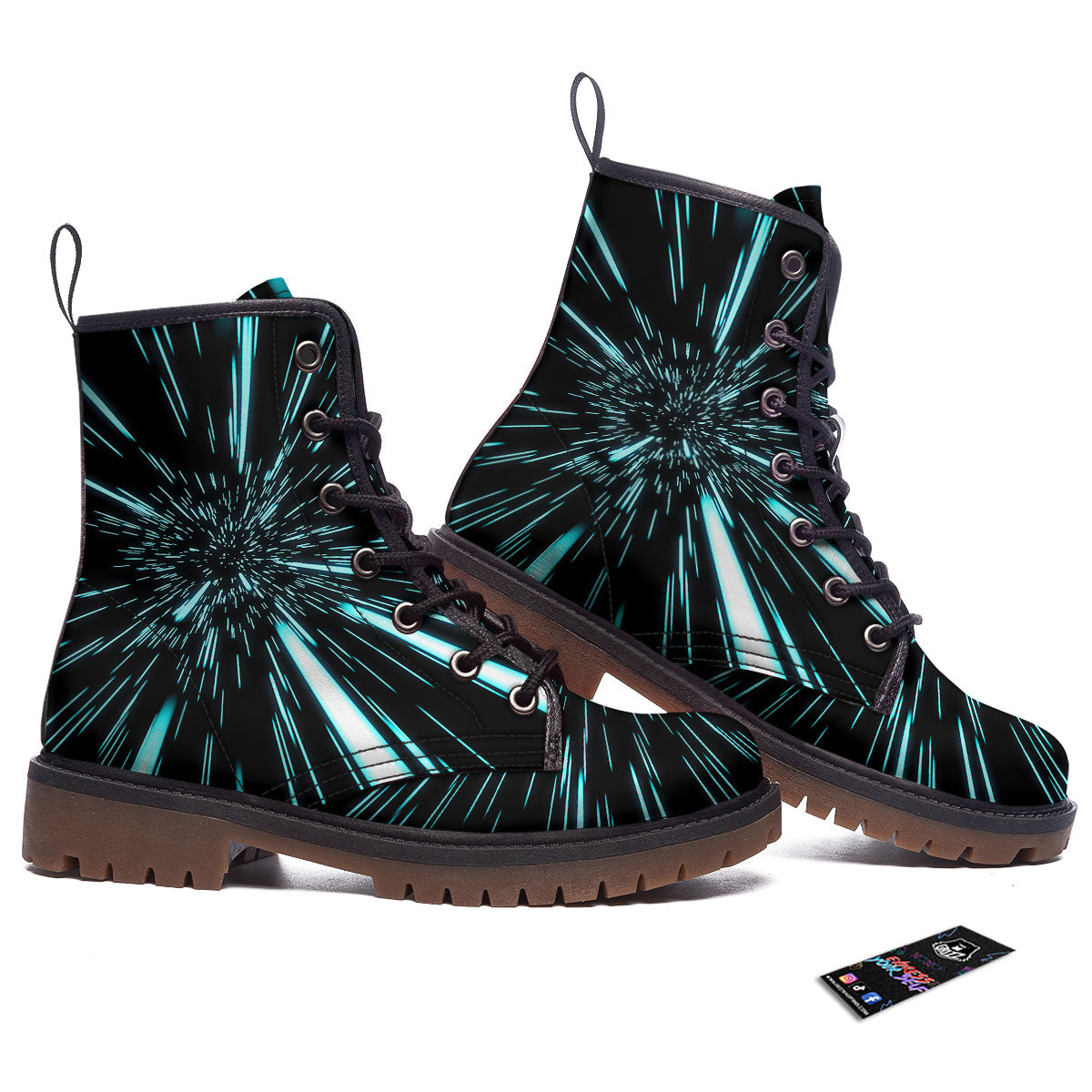 Hyperspace Galaxy Print Work Boots-grizzshop