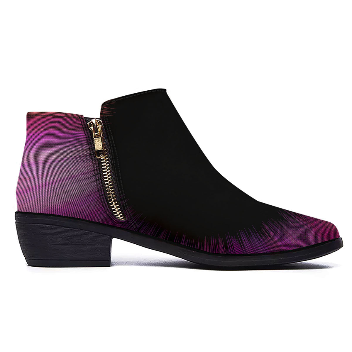 Hyperspace Purple Print Ankle Boots-grizzshop