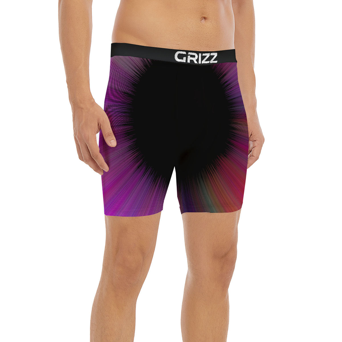 Hyperspace Purple Print Boxer Briefs-grizzshop