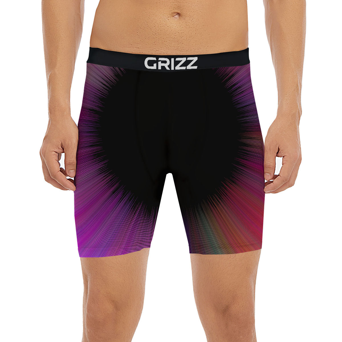 Hyperspace Purple Print Boxer Briefs-grizzshop
