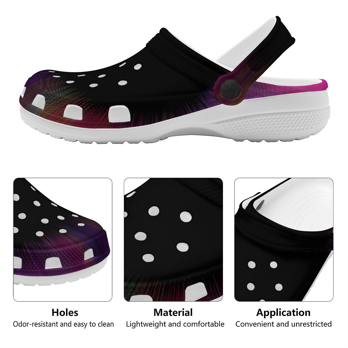Hyperspace Purple Print Clog-grizzshop