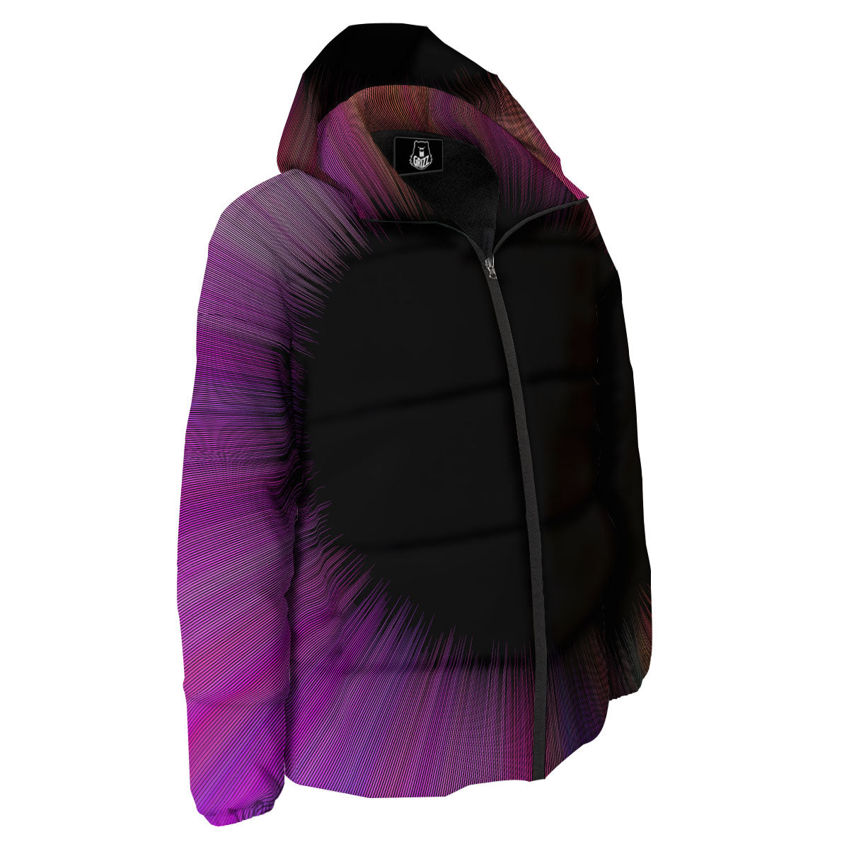 Hyperspace Purple Print Down Jacket-grizzshop