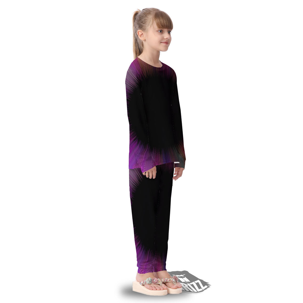 Hyperspace Purple Print Kid's Pajamas-grizzshop
