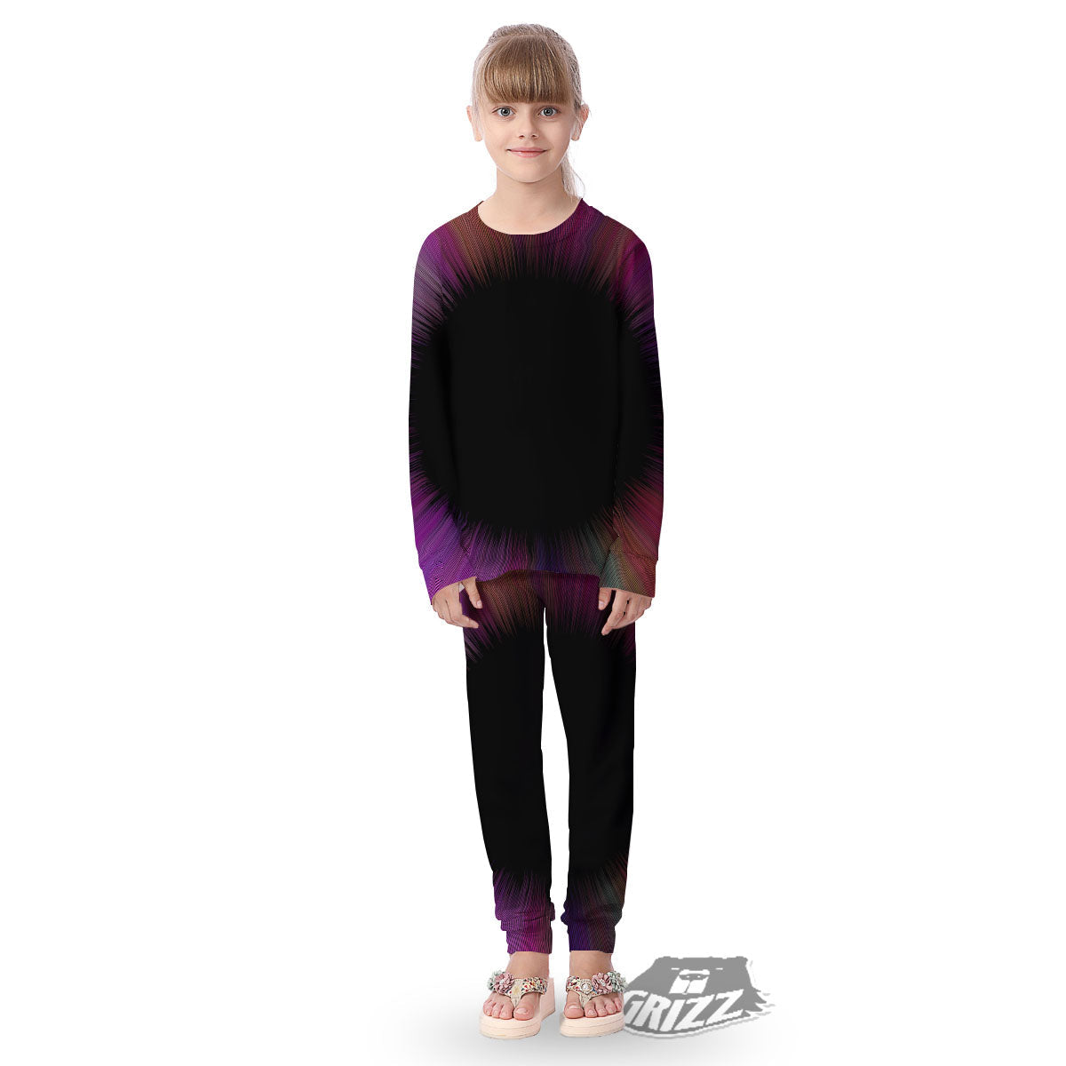 Hyperspace Purple Print Kid's Pajamas-grizzshop