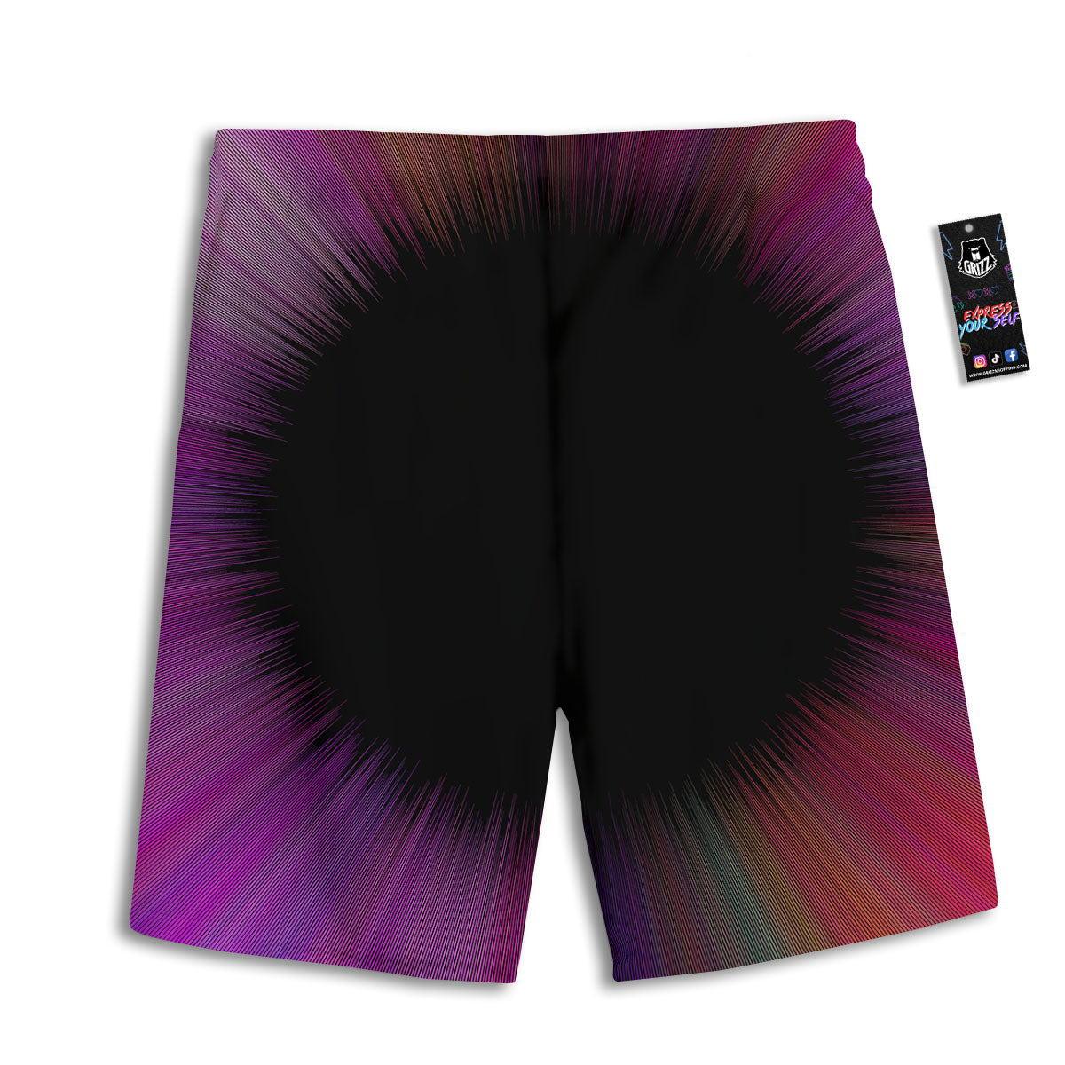 Hyperspace Purple Print Men's Athletic Shorts