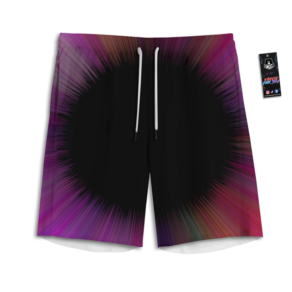 Hyperspace Purple Print Men's Athletic Shorts