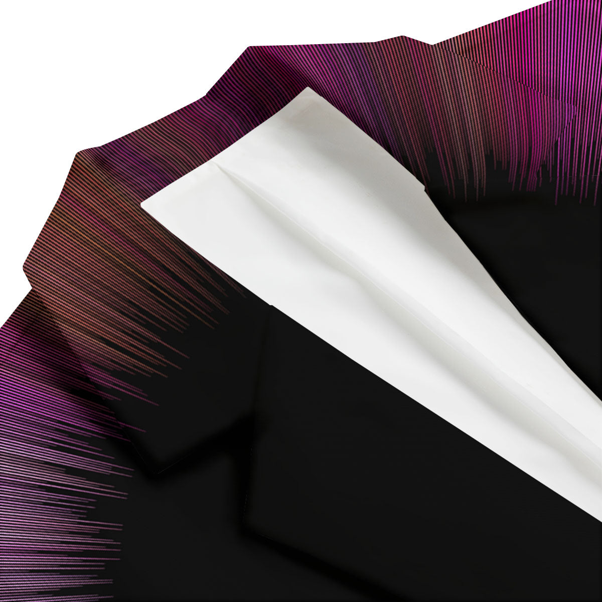 Hyperspace Purple Print Men's Blazer-grizzshop