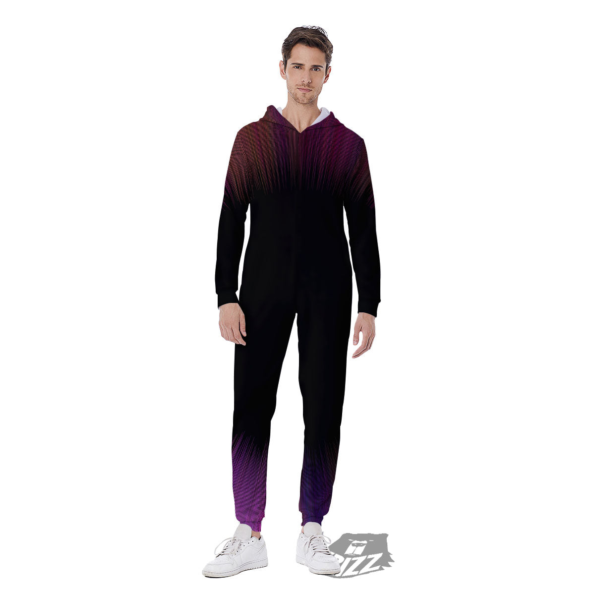 Hyperspace Purple Print Men's Jumpsuit-grizzshop