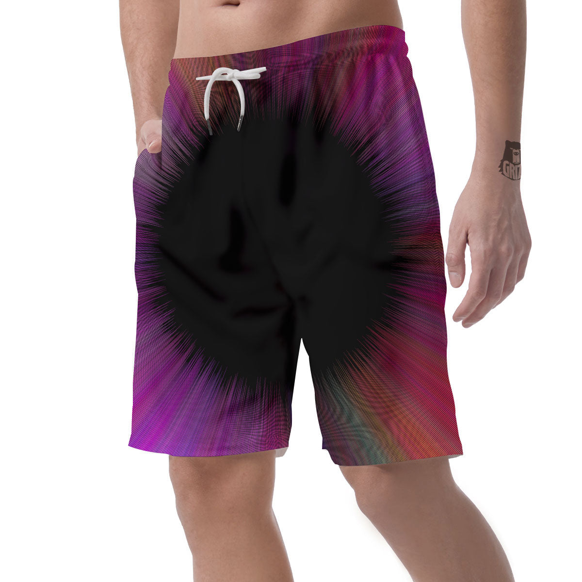 Hyperspace Purple Print Men's Shorts-grizzshop