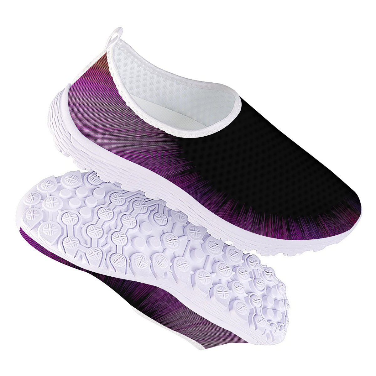 Hyperspace Purple Print Nurse Shoes-grizzshop