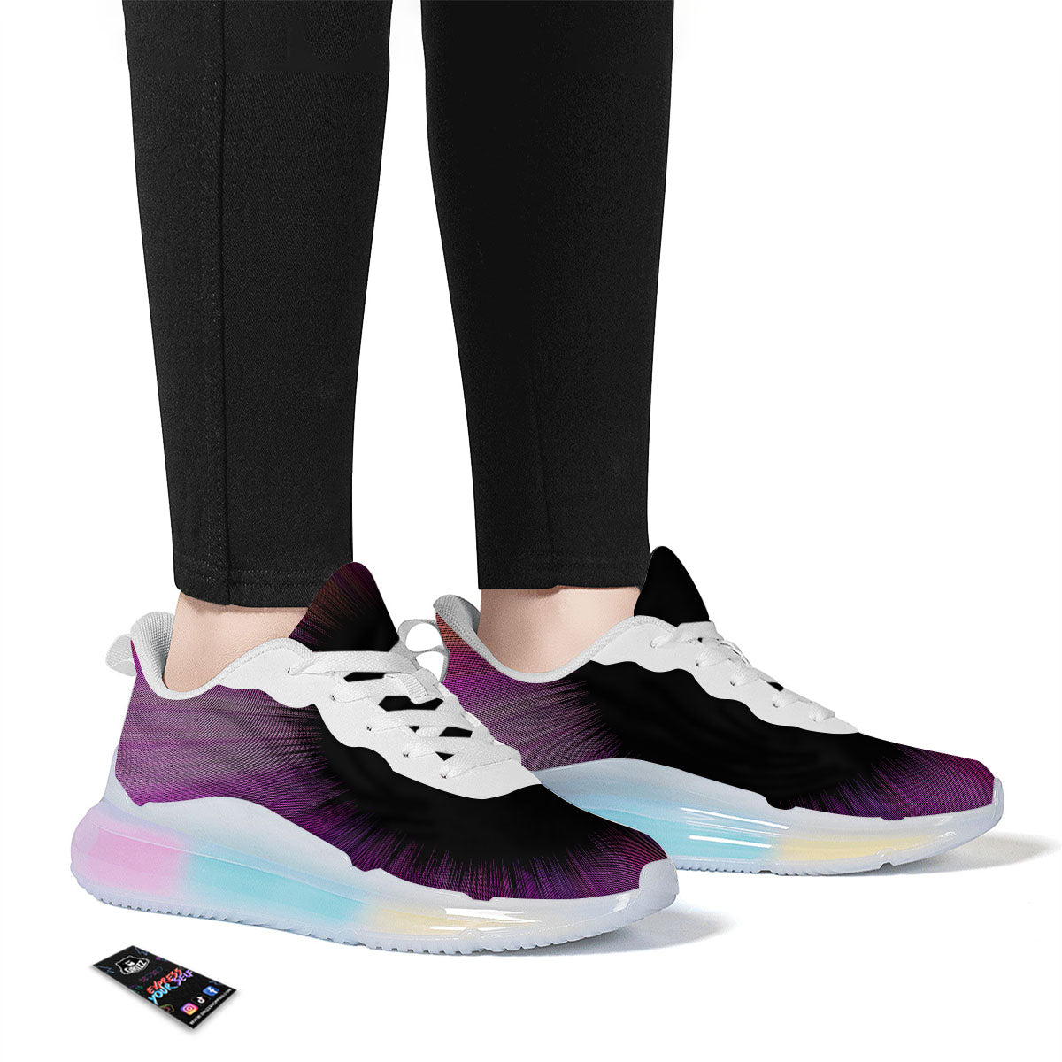 Hyperspace Purple Print Running Sneakers-grizzshop
