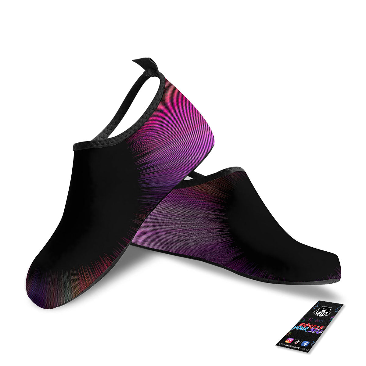 Hyperspace Purple Print Water Shoes-grizzshop