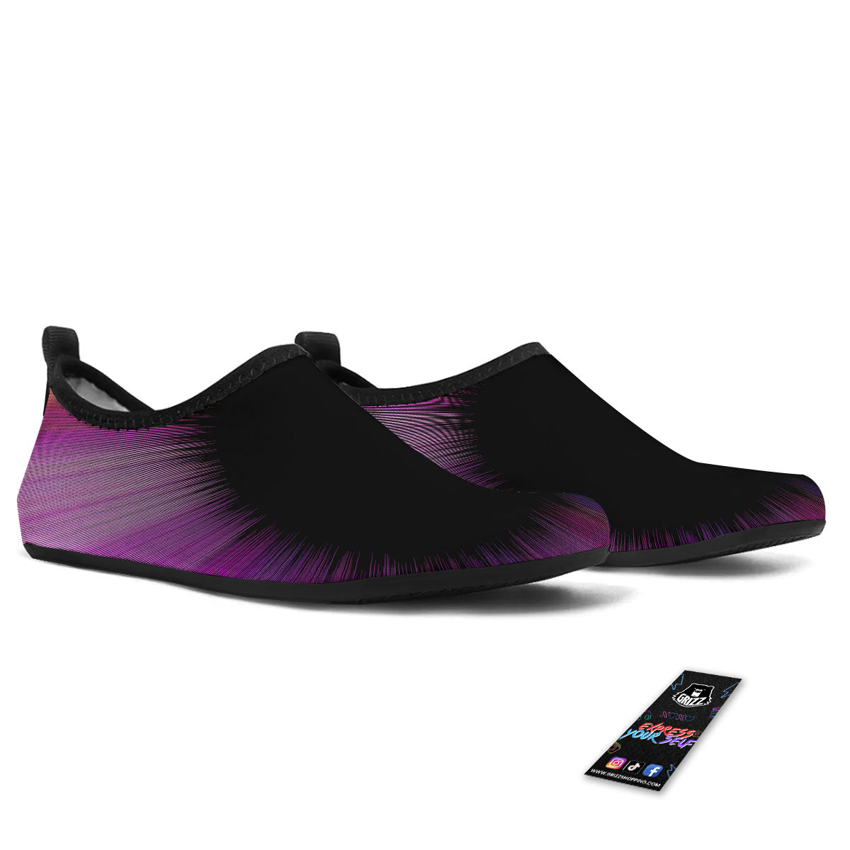 Hyperspace Purple Print Water Shoes-grizzshop