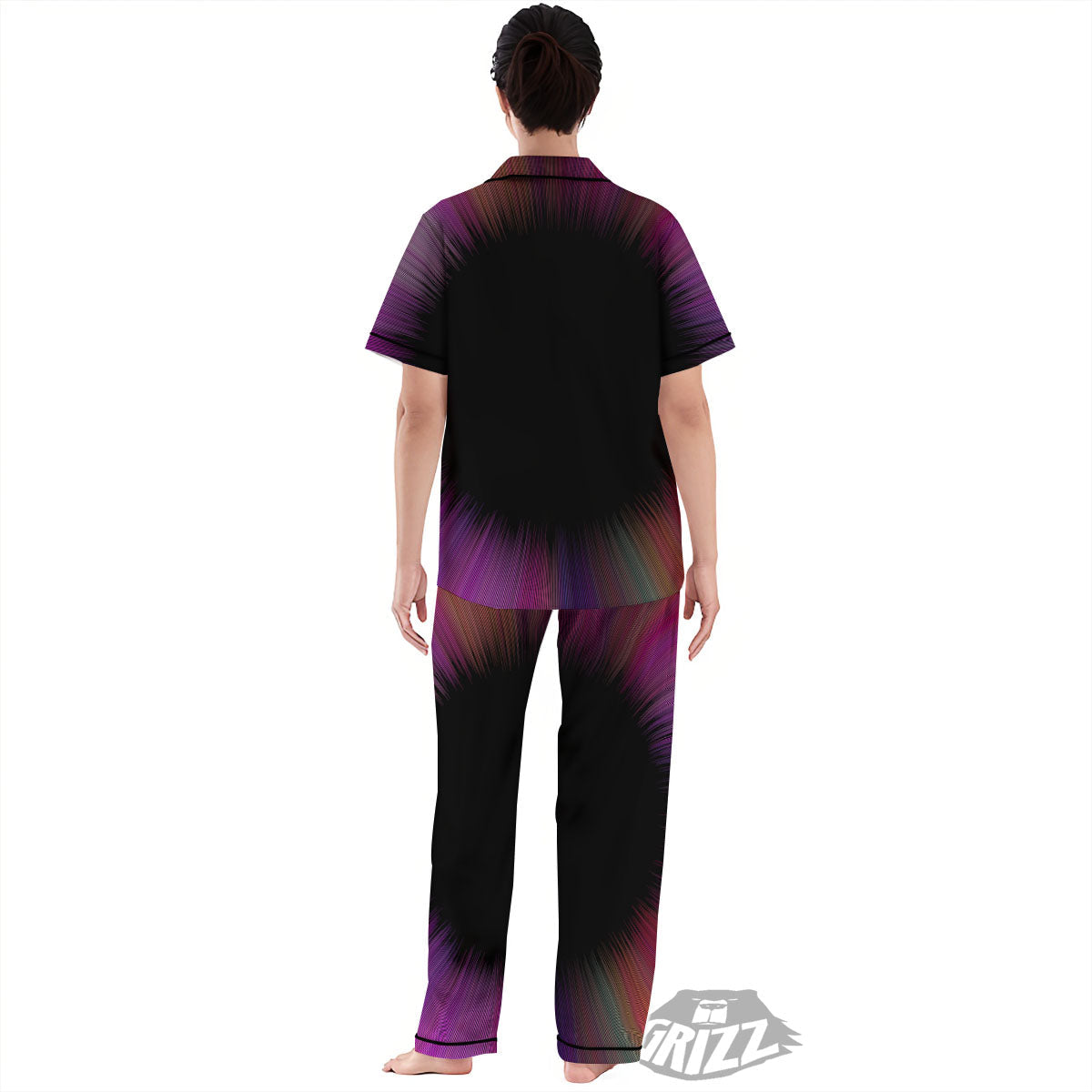 Hyperspace Purple Print Women's Pajamas Set-grizzshop