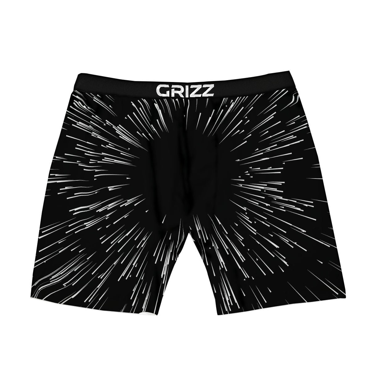 Hyperspace White And Black Print Boxer Briefs-grizzshop
