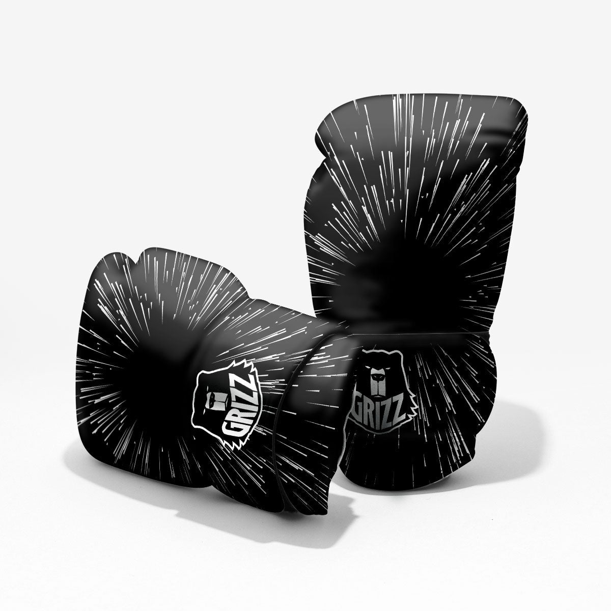 Hyperspace White And Black Print Pro Boxing Glove
