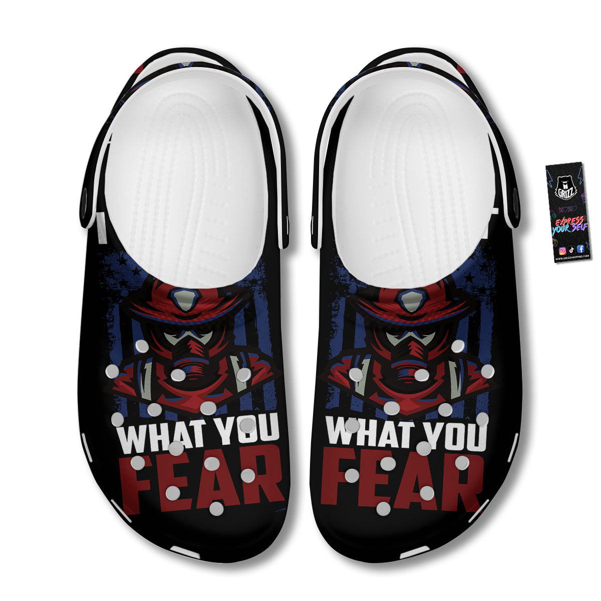 I Fight What You Fear Firefighter Print Clog-grizzshop
