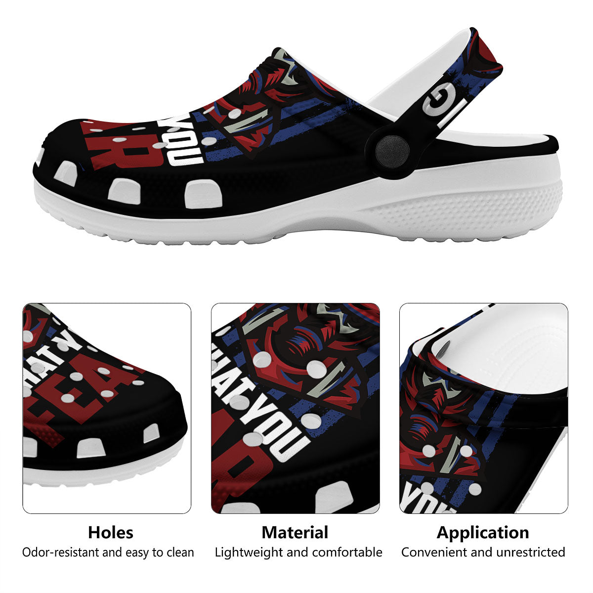 I Fight What You Fear Firefighter Print Clog-grizzshop