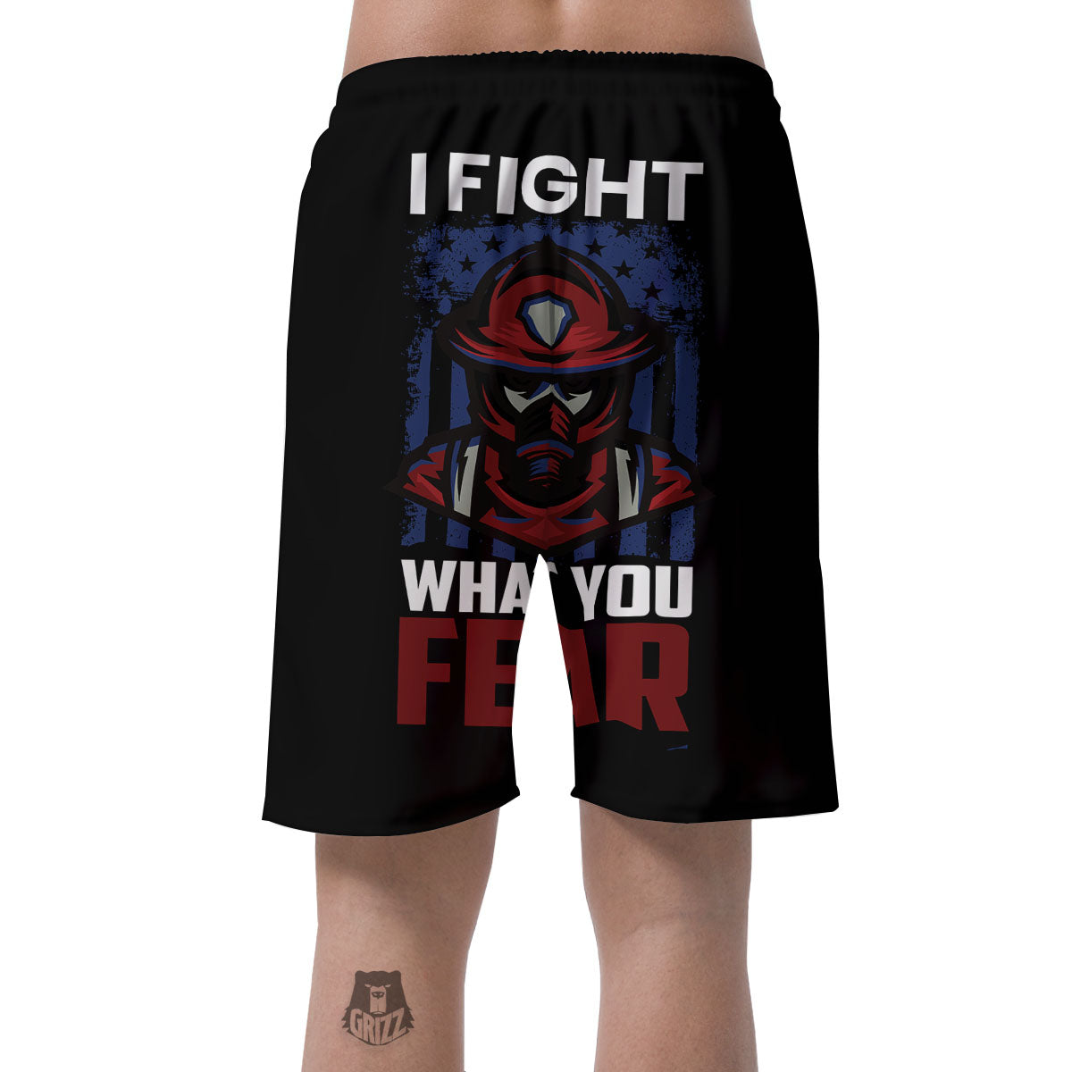 I Fight What You Fear Firefighter Print Men's Shorts-grizzshop