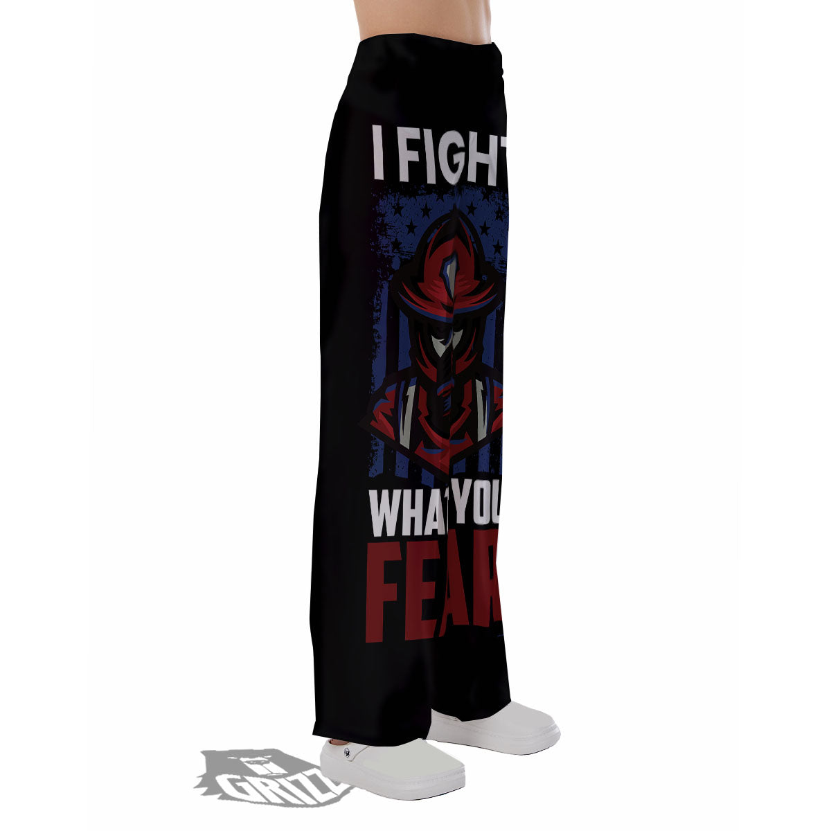 I Fight What You Fear Firefighter Print Pajama Pants-grizzshop
