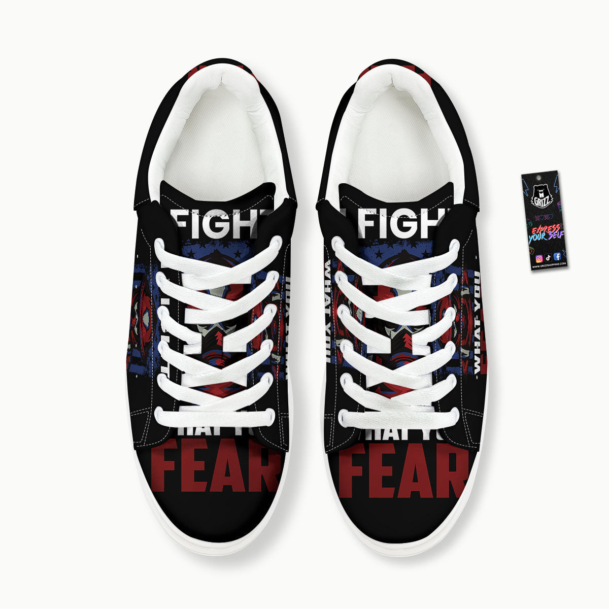 I Fight What You Fear Firefighter Print Platform Shoes-grizzshop