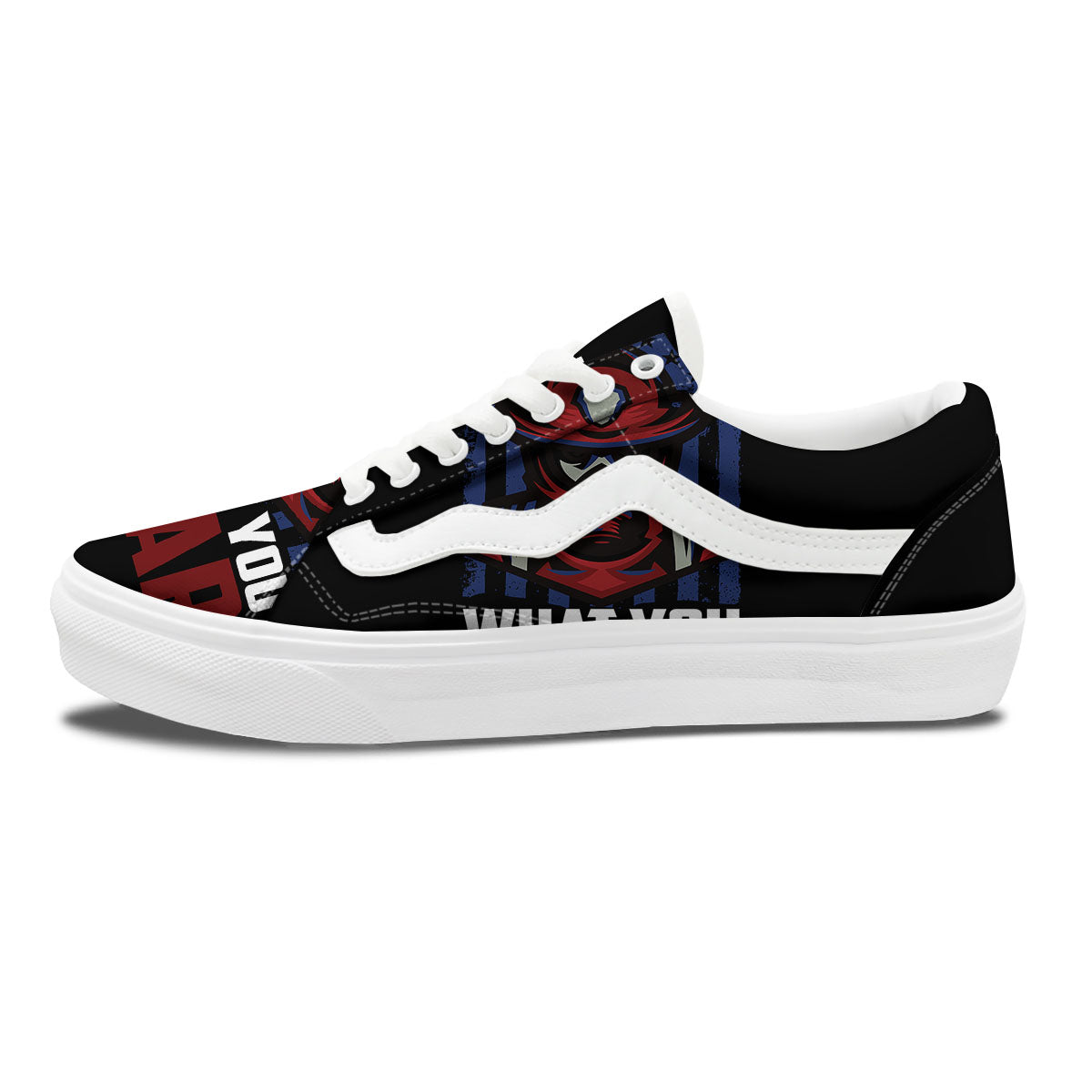 I Fight What You Fear Firefighter Print Skate Shoes-grizzshop