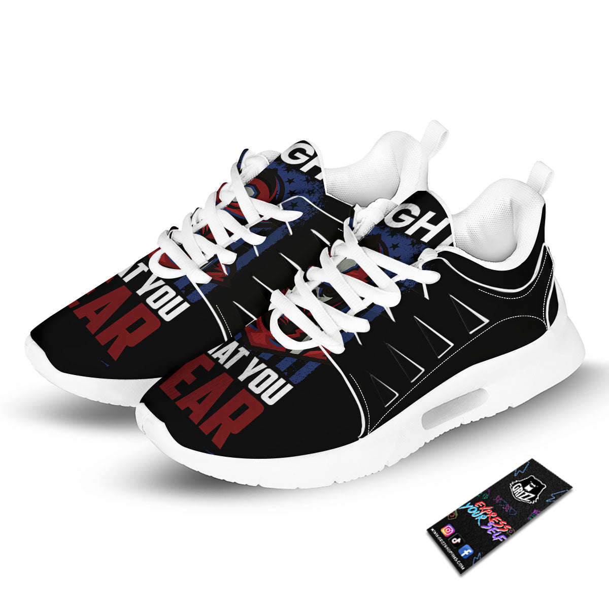 I Fight What You Fear Firefighter Print Tennis Shoes-grizzshop