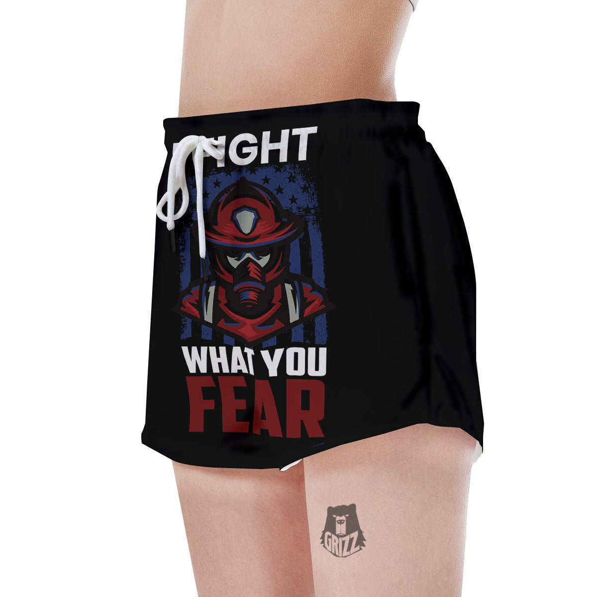 I Fight What You Fear Firefighter Print Women's Shorts-grizzshop