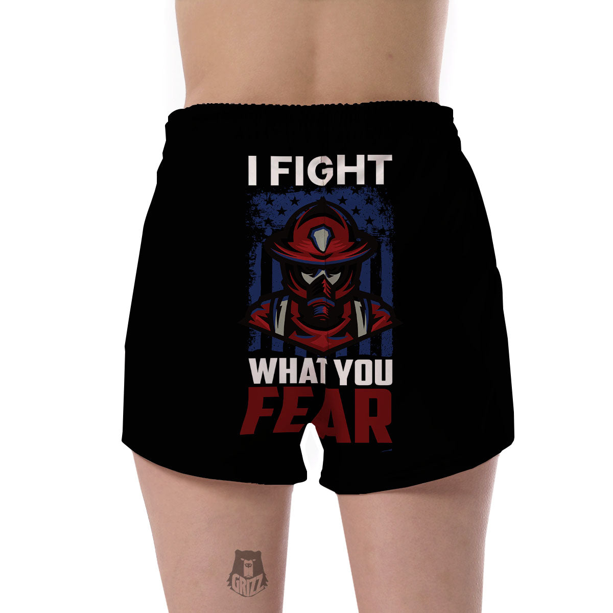 I Fight What You Fear Firefighter Print Women's Shorts-grizzshop
