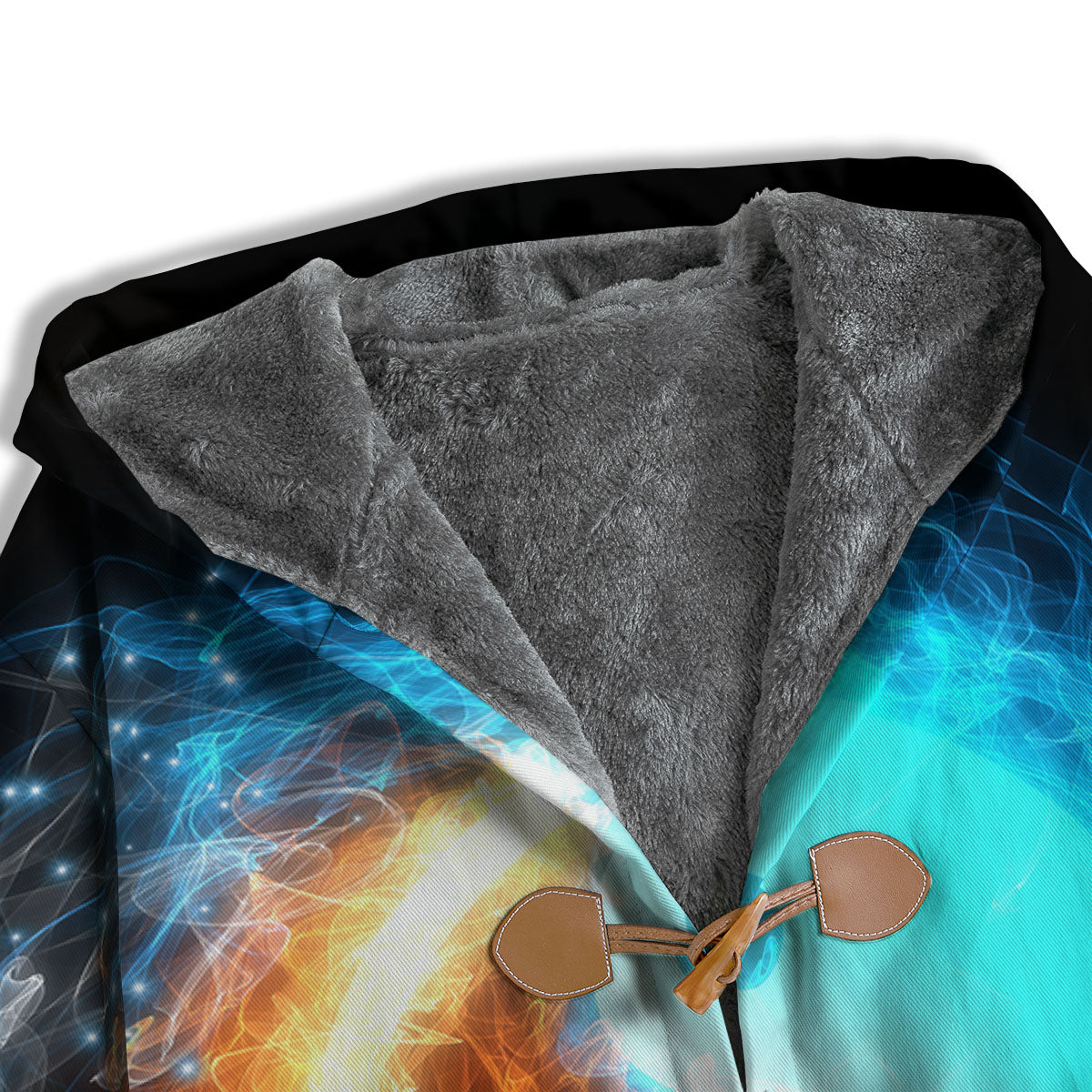 Ice And Fire Sparkle Yin Yang Print Men's Windbreaker Jacket-grizzshop