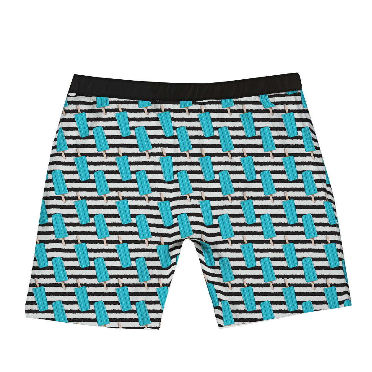Ice Cream Black Striped Print Pattern Boxer Briefs-grizzshop