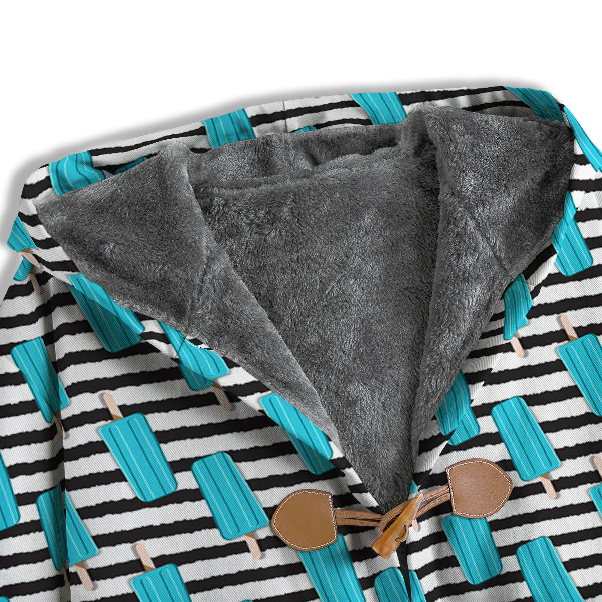 Ice Cream Black Striped Print Pattern Men's Windbreaker Jacket-grizzshop