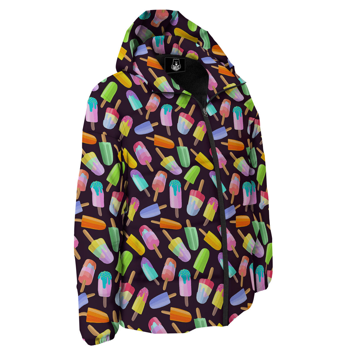 Ice Cream Colorful Print Pattern Down Jacket-grizzshop
