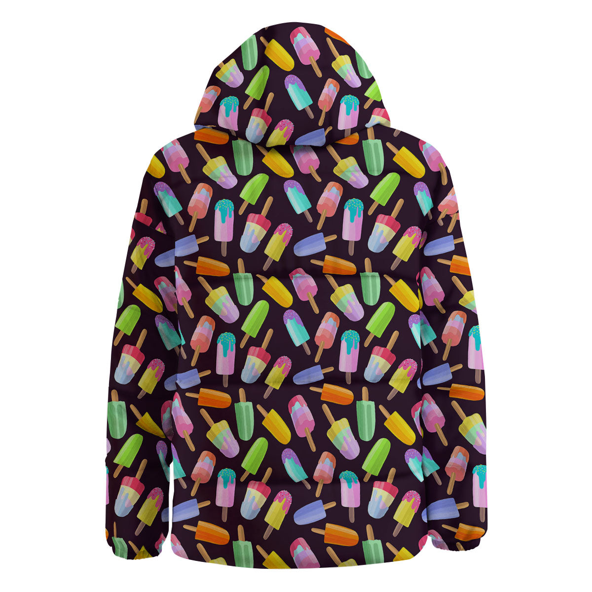 Ice Cream Colorful Print Pattern Down Jacket-grizzshop