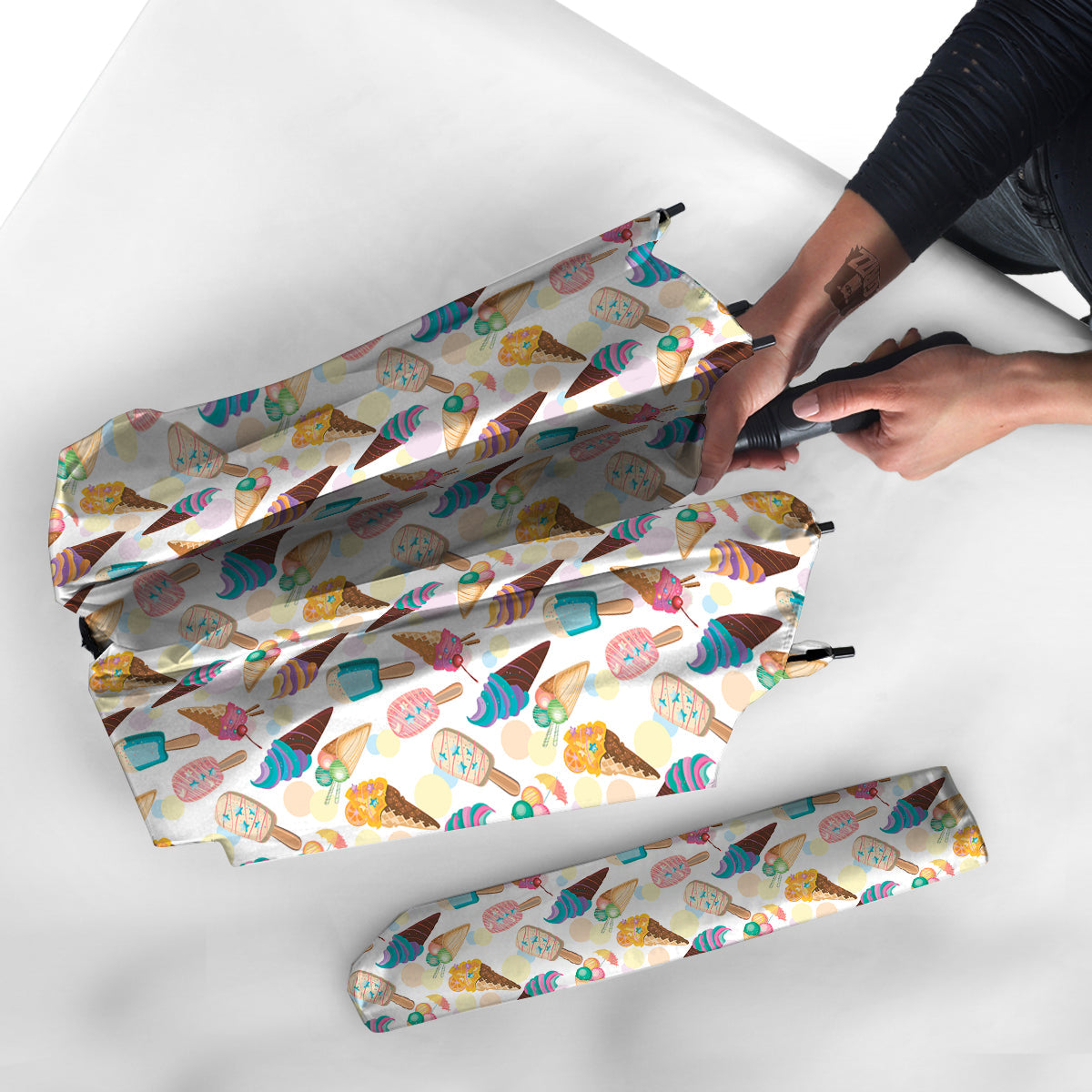 Ice Cream Cones Pastel Print Pattern Umbrella-grizzshop