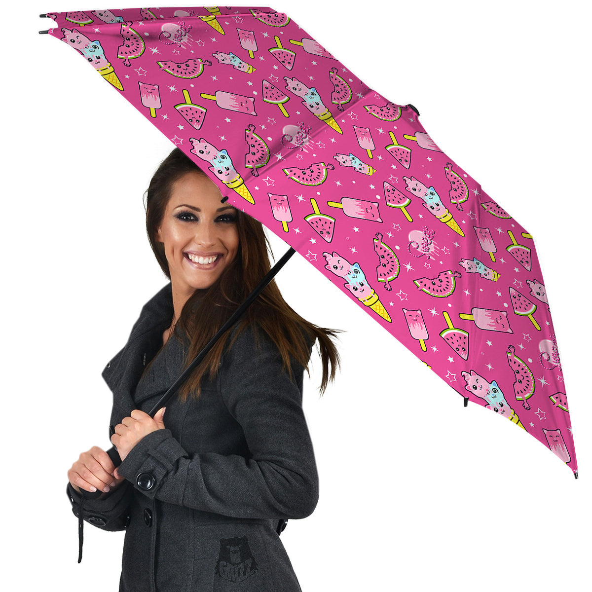 Ice Cream Cute Print Pattern Umbrella-grizzshop