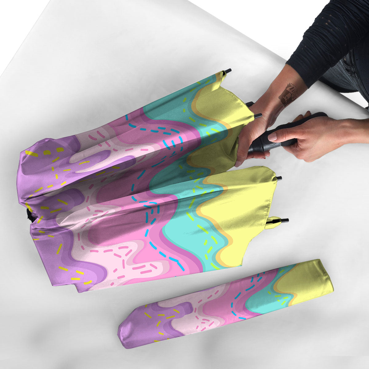 Ice Cream Dripping Pastel Print Umbrella-grizzshop