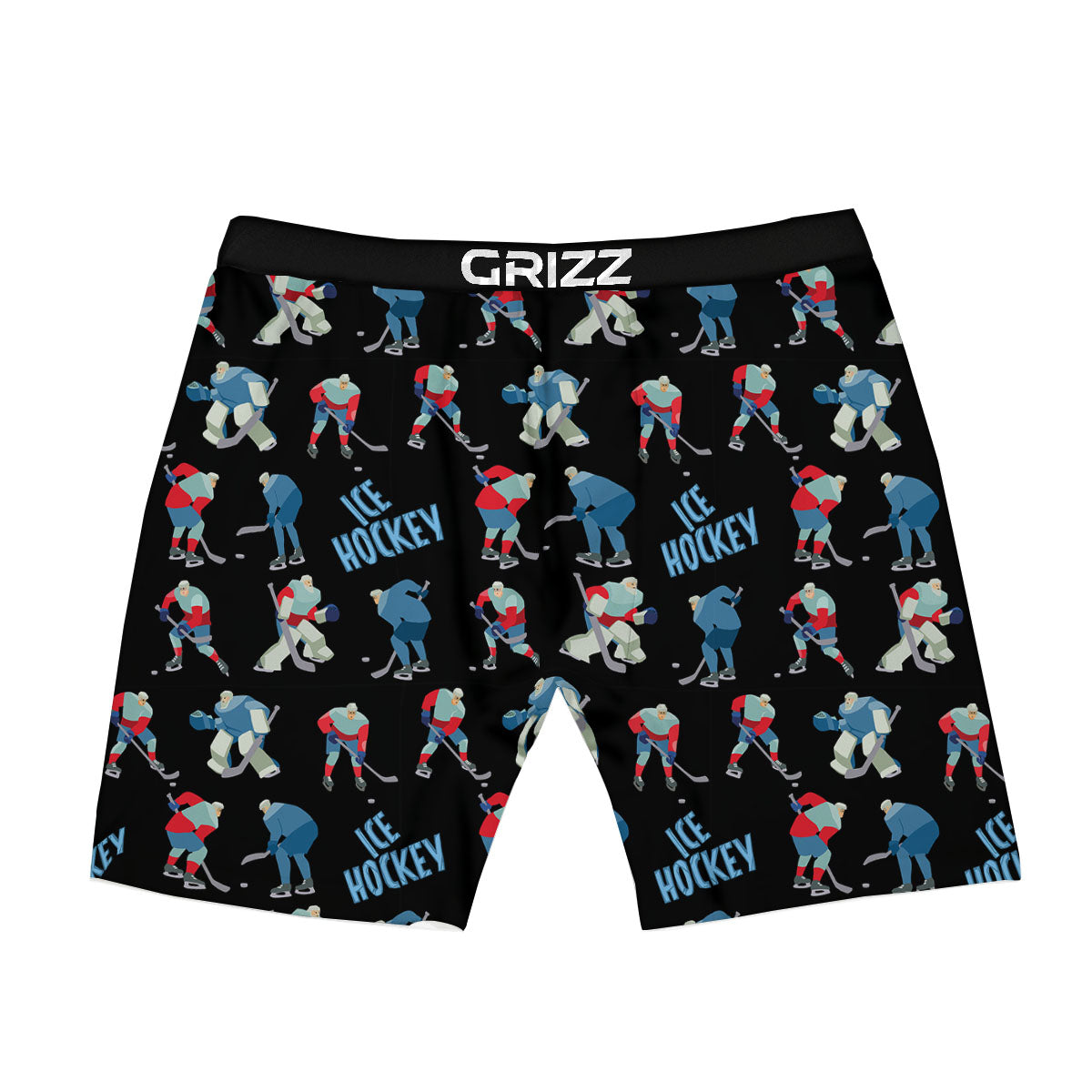 Ice Hockey Players Print Pattern Boxer Briefs-grizzshop