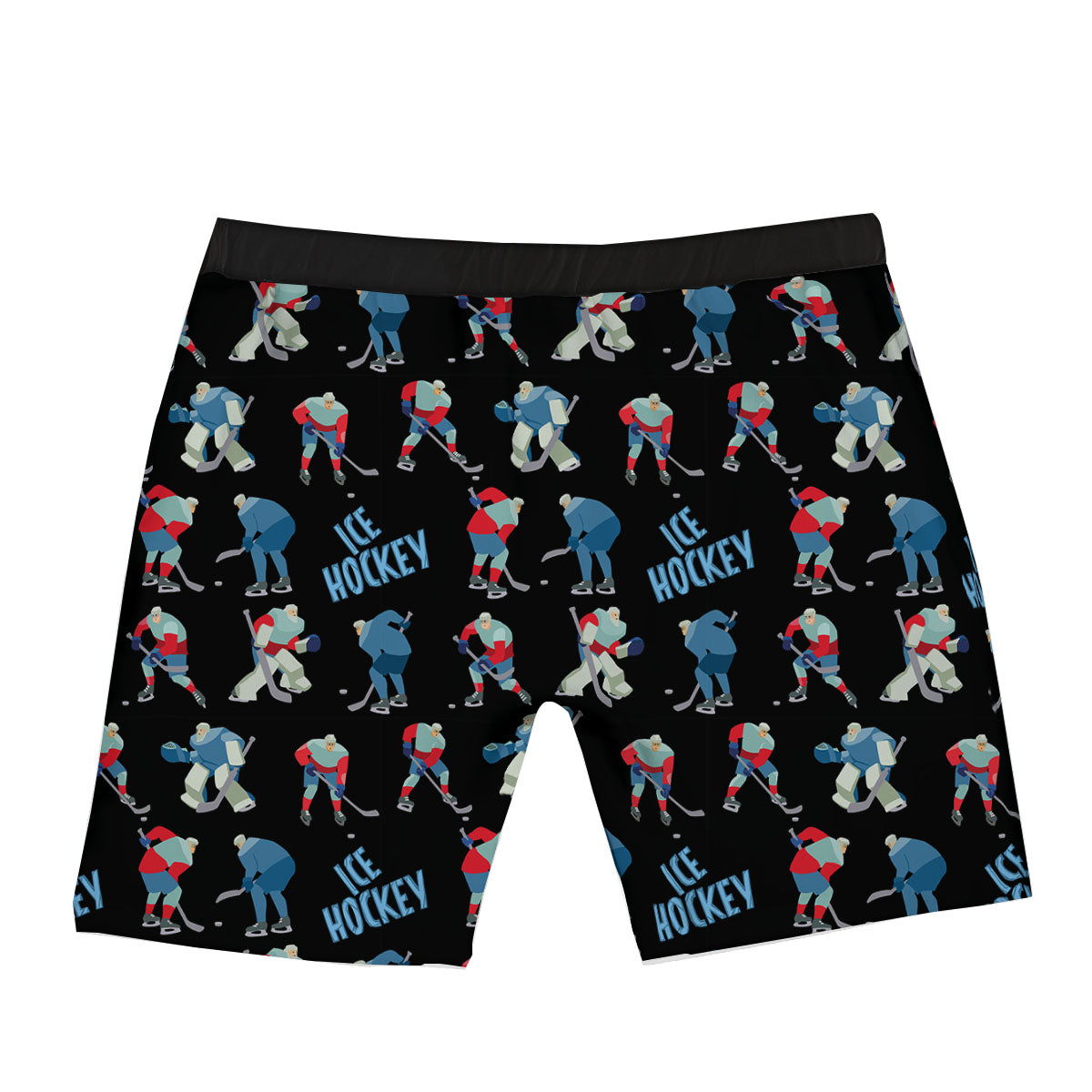 Ice Hockey Players Print Pattern Boxer Briefs-grizzshop